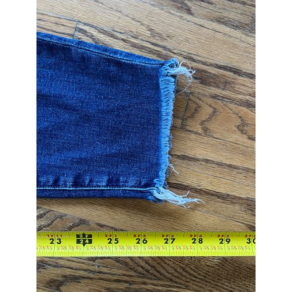 GOOD AMERICAN Blue Denim Good Legs Distressed Hem Jeans Pants Women's Size 29 - Picture 10 of 11